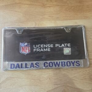 NFL Dallas Cowboys Silver and Blue License Plate Frame
